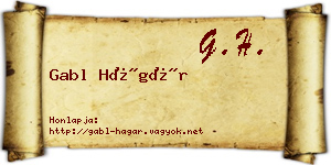 Gabl Hágár névjegykártya